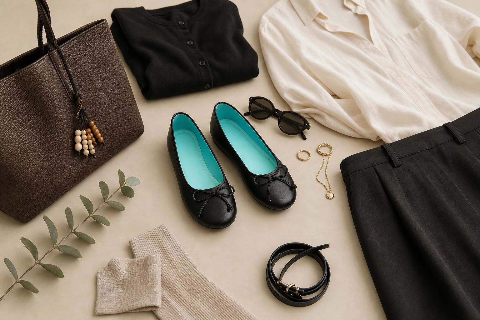 Appartamenti casual leggeri in una scena di stile di vita