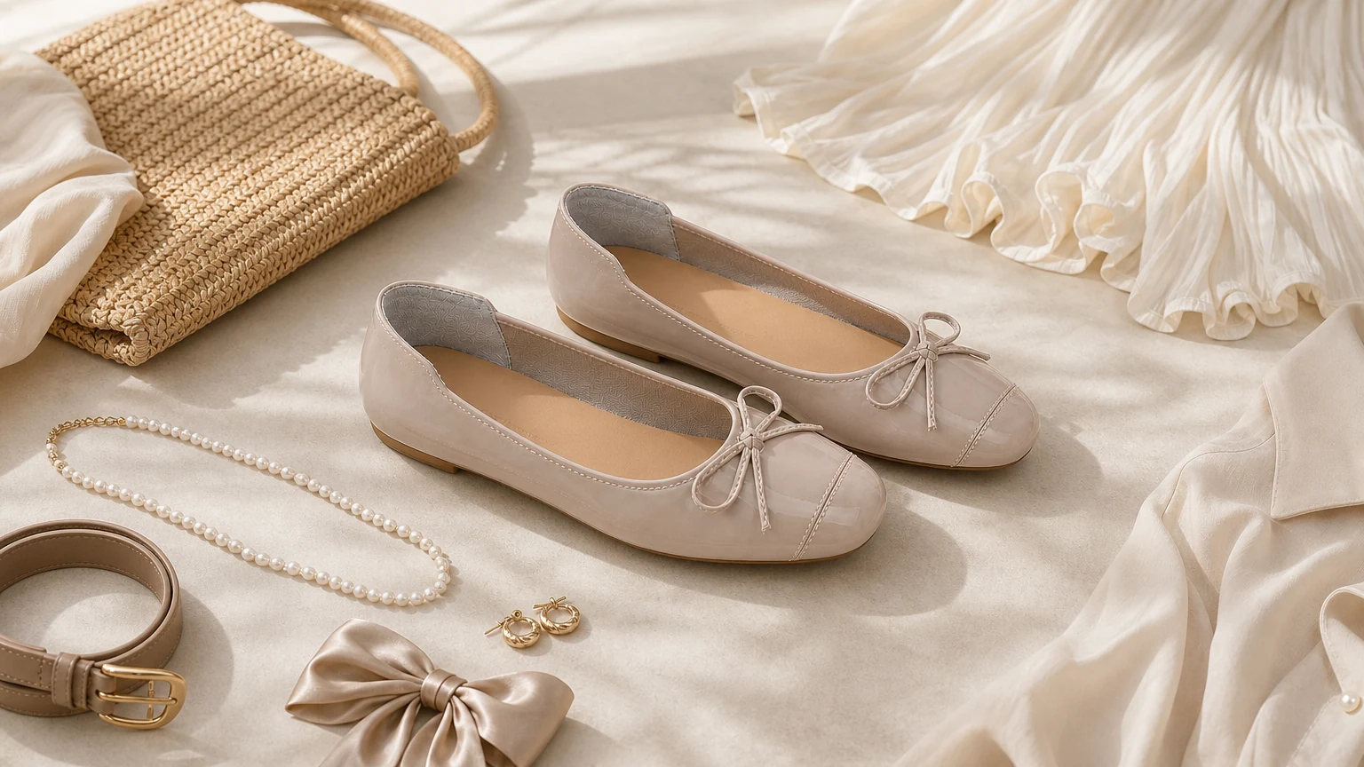 Ballerine basse casual con punta tonda in stile stile di vita morbido