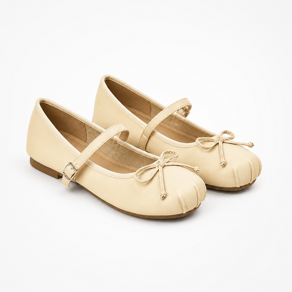 Ballerine gialle con punta tonda