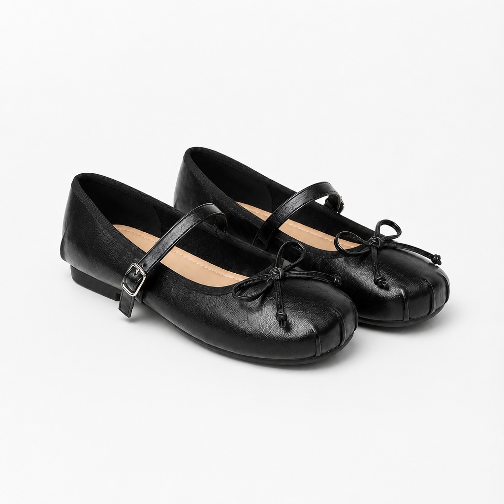 Ballerine nere con punta tonda