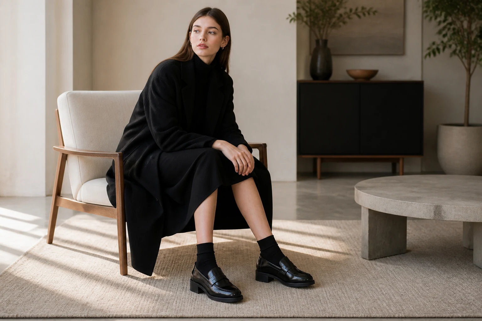 Scène de style de vie avec des mocassins conçus pour être portés au quotidien