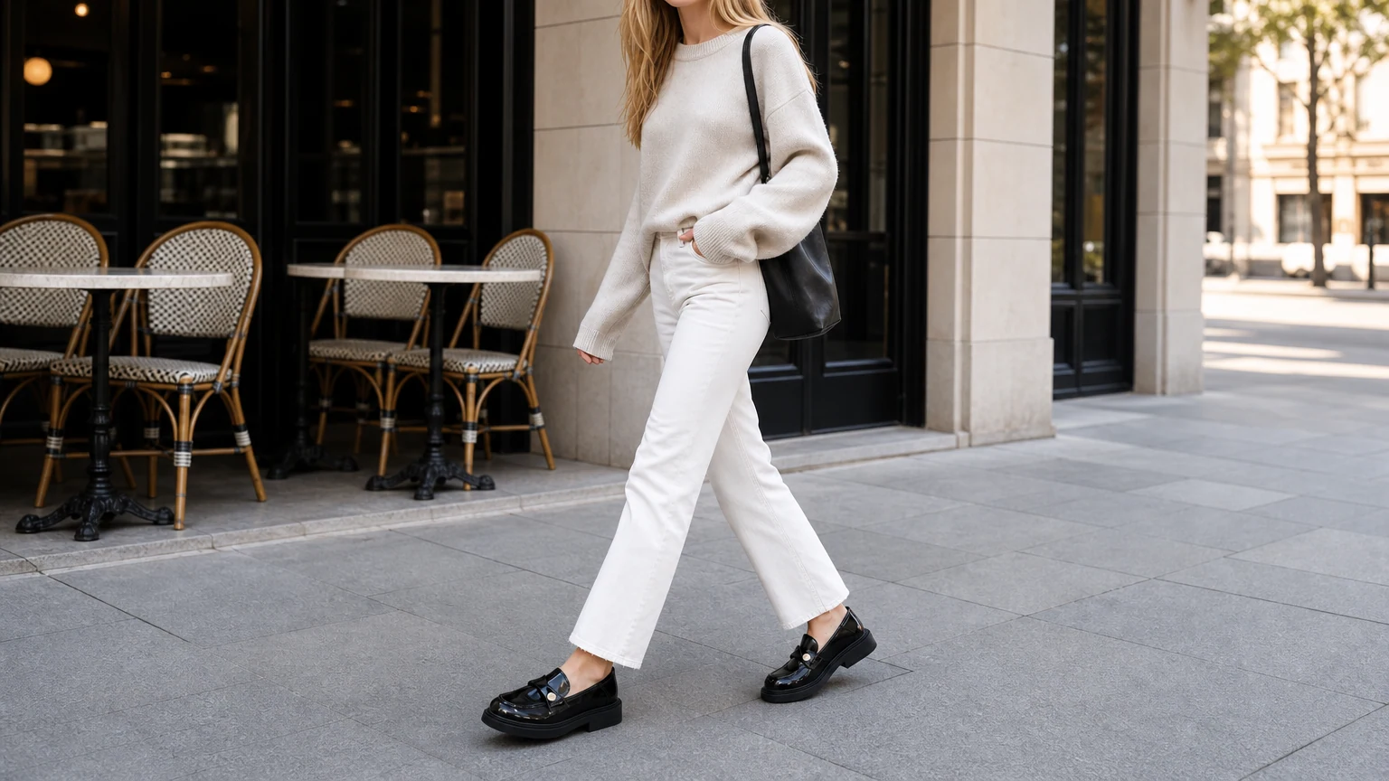 Strukturierte, gepolsterte Slipper mit runder Zehenpartie im Stil eines Alltagsoutfits