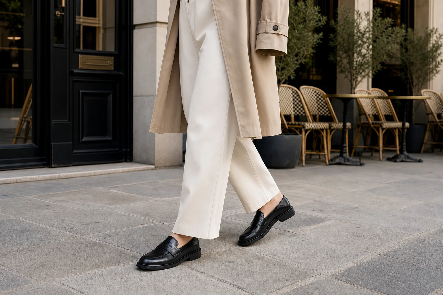 Loafers shown in an additional lifestyle scene
